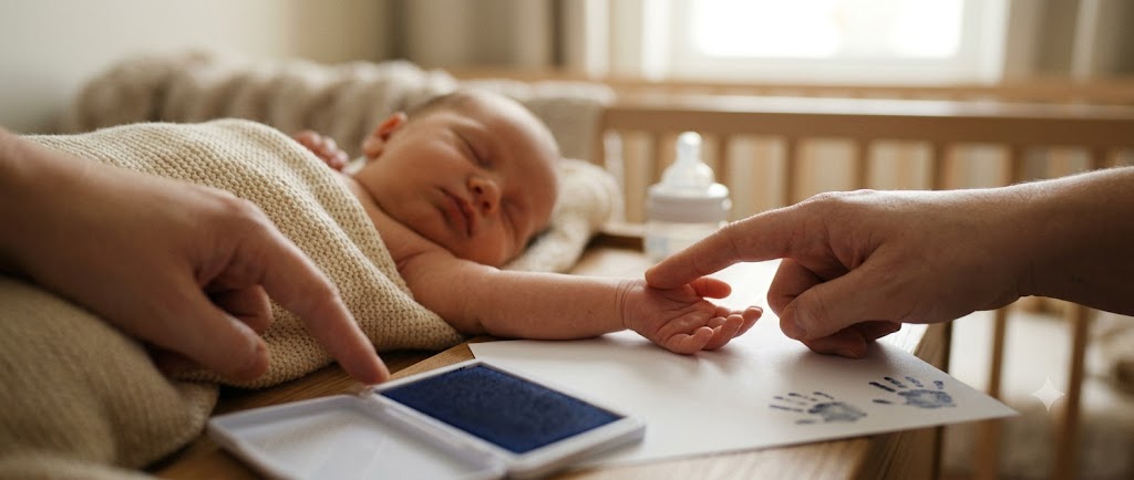 How to Capture a Newborn's Handprint (When Their Hand Won't Open)