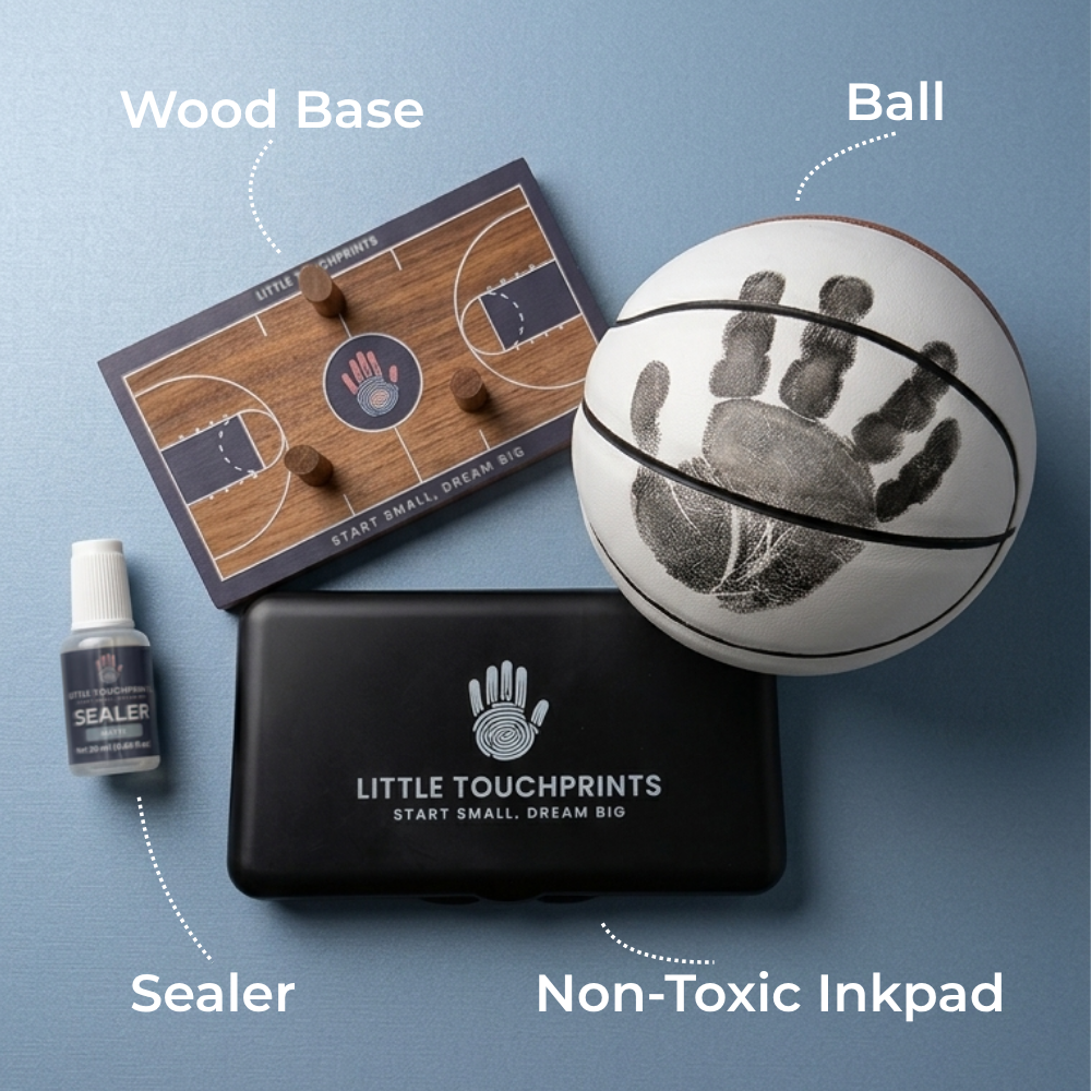 Basketball Handprint Kit Walnut
