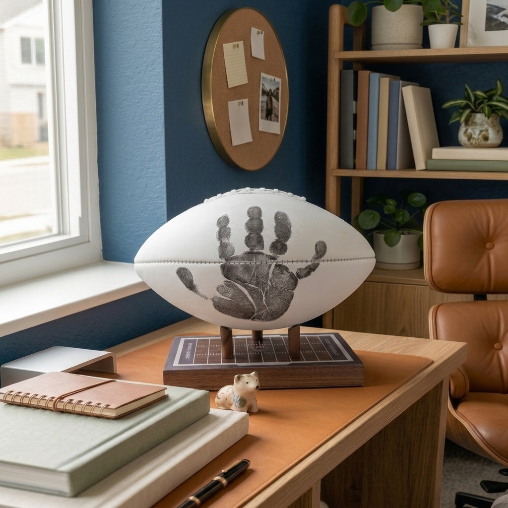Football Handprint Kit Walnut