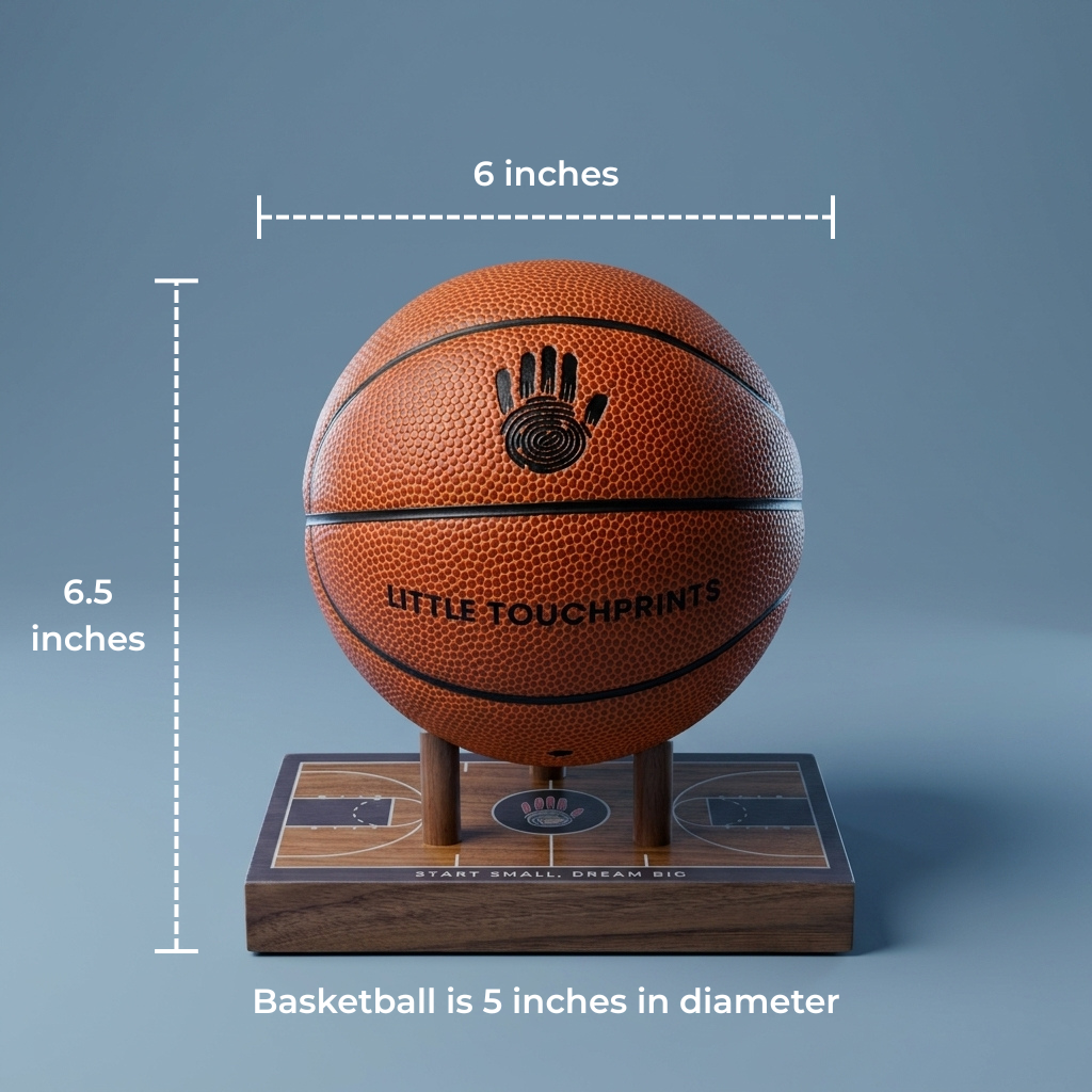 Basketball Handprint Kit Walnut