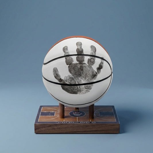 Basketball Handprint Kit Walnut