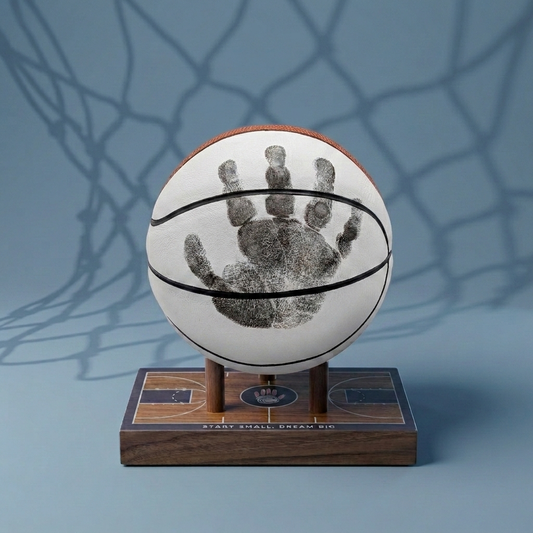 Basketball Handprint Kit Walnut